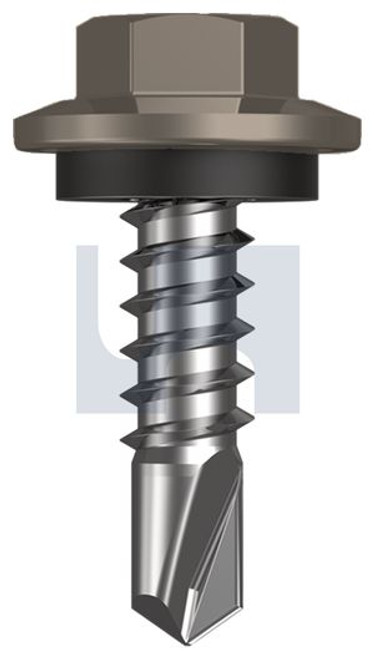 Metal Self Drilling Screw Hex Head + Washer #12-14 X20 Gully - Cl4