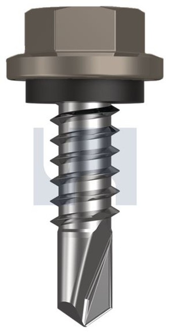 Metal Self Drilling Screw Hex Head + Washer #14-14 X22 Gully - Cl4