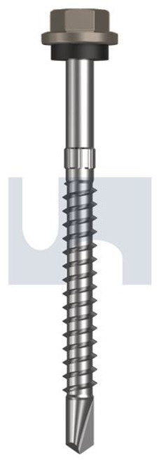 Metal Self Drilling Screw Hex Head + Washer #14-10 X75 Gully - Cl4