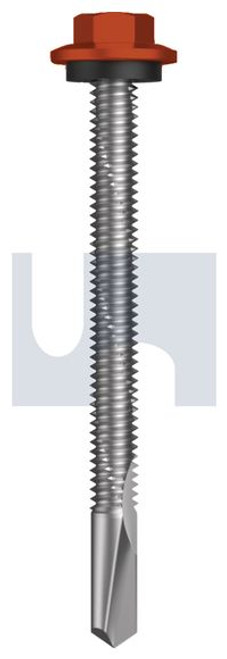 S500 Tiger Self Drilling Screw Hex Head + Washer #12-24 X65 Headland (Maple) -Cl4