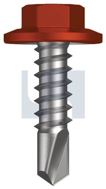 Metal Self Drilling Screw Flanged Hex Head #12-14 X20 Headland (Maple) -Cl4