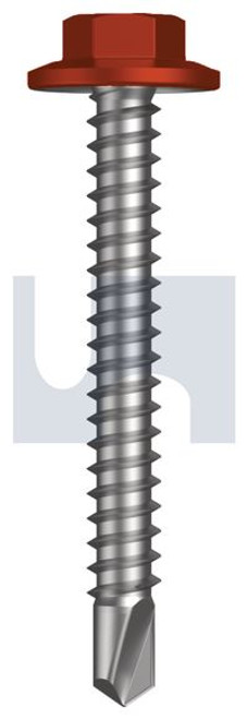 Metal Self Drilling Screw Flanged Hex Head #12-14 X45 Headland (Maple) -Cl4