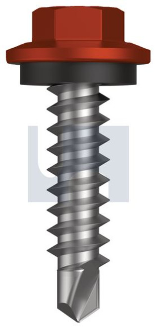 Vmax Self Drilling Screw Hex + Washer M6.2-13 X25 Headland (Maple) -Cl4
