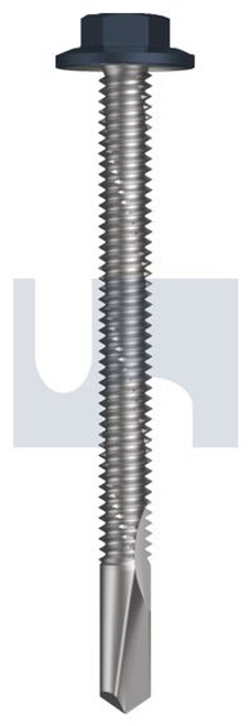 S500 Tiger Self Drilling Screw Flanged Hex Head #12-24 X65 Ironstone - Cl4