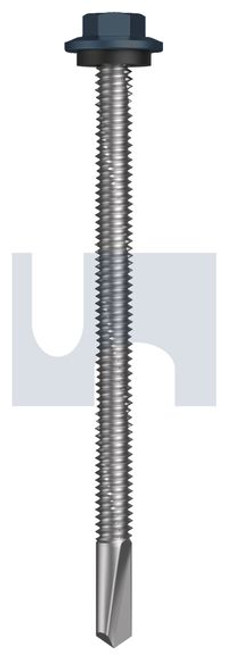 S500 Tiger Self Drilling Screw Hex Head + Washer #12-24 X85 Ironstone - Cl4