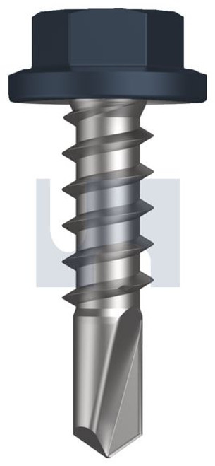 Metal Self Drilling Screw Flanged Hex Head #14-10 X25 Ironstone - Cl4 Metal Self Drilling Screw Flanged Hex Head #14-10 X25 Ironstone - Cl4