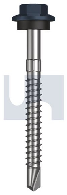 Metal Self Drilling Screw Hex Head + Washer #12-14 X55 Ironstone - Cl4