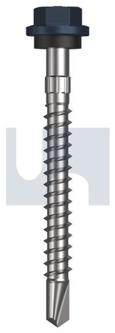 Metal Self Drilling Screw Hex Head + Washer #14-10 X65 Ironstone - Cl4