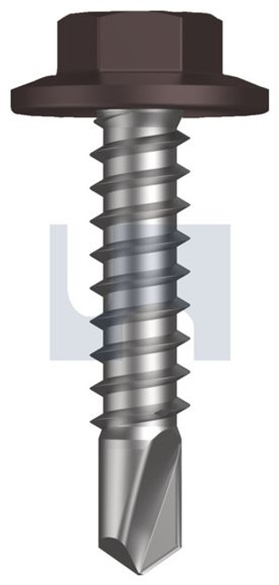Metal Self Drilling Screw Flanged Hex Head #12-14 X25 Loft - Cl4