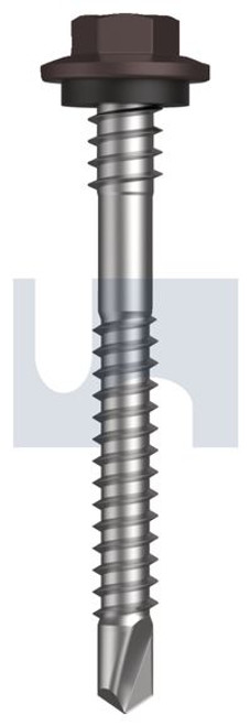 Metal Self Drilling Screw Hex + Washer + Xgrip #12-14 X53 Loft - Cl4