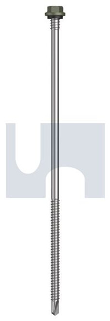 Metal Self Drilling Screw Hex + Washer + Xgrip #14-14 X205 Mangrove - Cl4