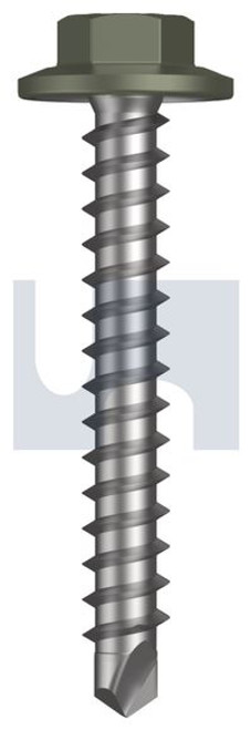 Vmax Self Drilling Screw Flanged Hex Head #12-11 X40 Mangrove - Cl3