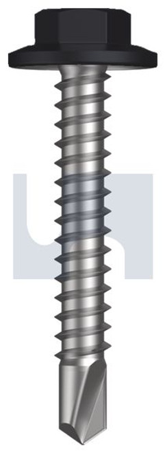 Metal Self Drilling Screw Flanged Hex Head #12-14 X35 Monument - Cl3