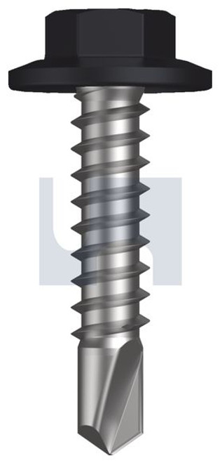 Metal Self Drilling Screw Flanged Hex Head #12-14 X25 Monument - Cl4