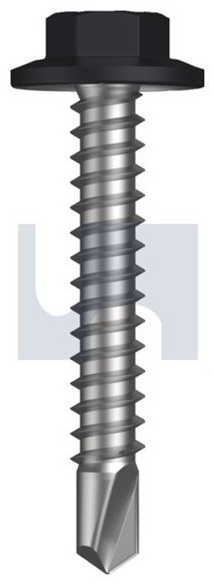 Metal Self Drilling Screw Flanged Hex Head #12-14 X35 Monument - Cl4