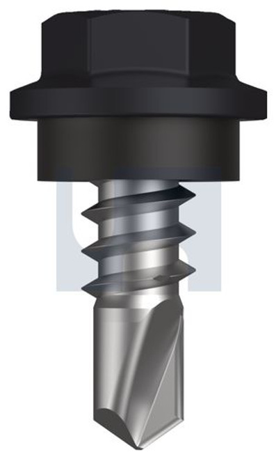 Metal Self Drilling Screw Hex Head + Washer #8-18 X12 Monument - Cl4