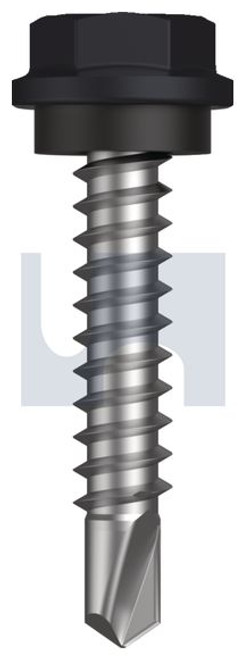 Metal Self Drilling Screw Hex Head + Washer #10-16 X25 Monument - Cl4