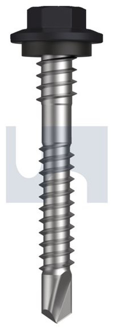 Metal Self Drilling Screw Hex + Washer + Xgrip #12-14 X43 Monument - Cl4
