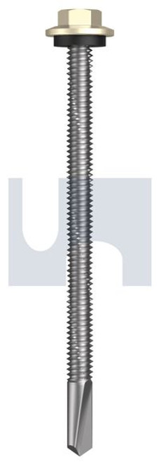 S500 Tiger Self Drilling Screw Hex Head + Washer #12-24 X85 Paperbark - Cl4