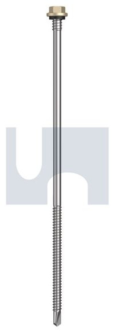 Metal Self Drilling Screw Hex + Washer + Xgrip #14-14 X205 Paperbark - Cl4