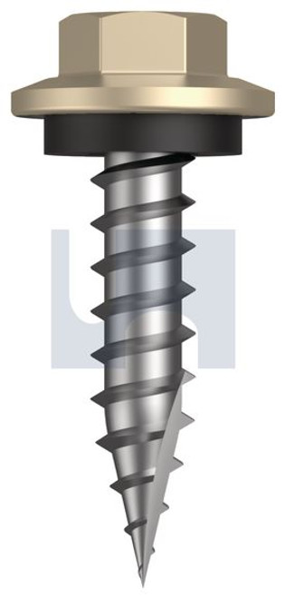Type 17 Hex Head + Washer #12-11 X25 Paperbark - Cl4