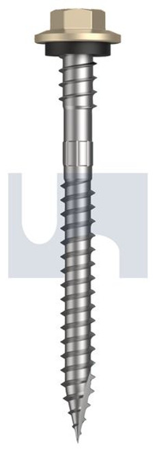 Type 17 Hex + Washer + Xgrip #12-11 X65 Paperbark - Cl4