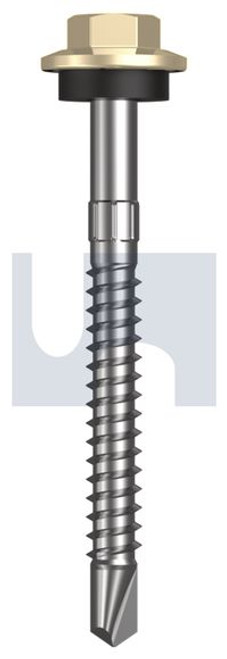 Metal Self Drilling Screw Hex Head + Washer #12-14 X55 Primrose - Cl4