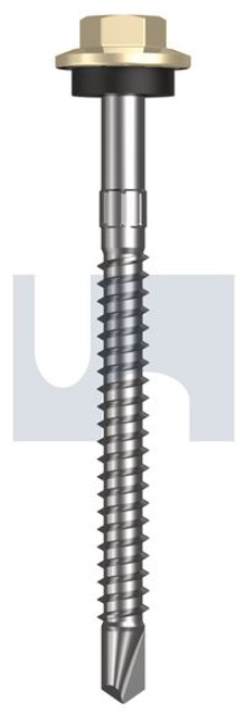Metal Self Drilling Screw Hex Head + Washer #12-14 X65 Primrose - Cl4