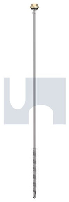 Metal Self Drilling Screw Hex + Washer + Xgrip #14-14 X300 Primrose - Cl4