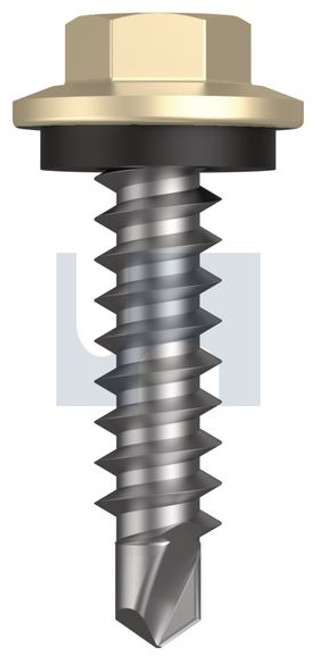 Vmax Self Drilling Screw Hex + Washer M6.2-13 X25 Primrose - Cl4