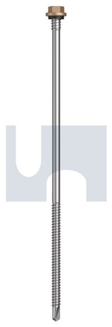 Metal Self Drilling Screw Hex + Washer + Xgrip #14-14 X205 Pale Terracotta - Cl4