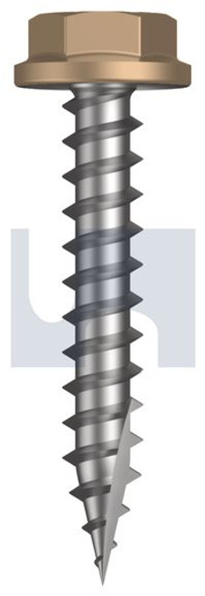 Type 17 Flanged Hex Head #10-12 X30 Pale Terracotta - Cl4