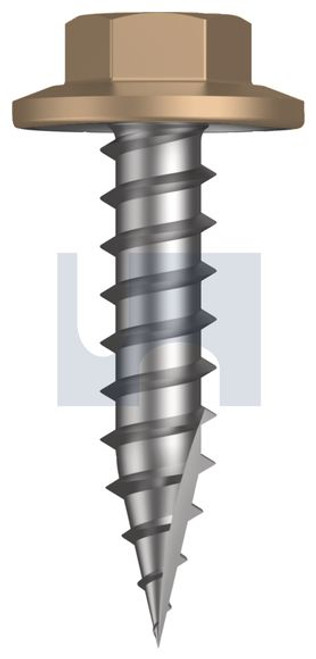 Type 17 Flanged Hex Head #12-11 X25 Pale Terracotta - Cl4