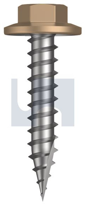 Type 17 Flanged Hex Head #12-11 X30 Pale Terracotta - Cl4