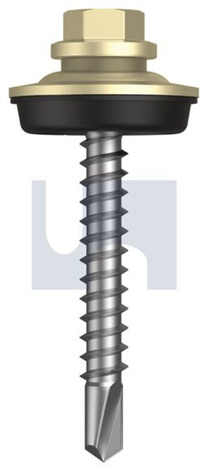 Metal Self Drilling Screw Cyclone - Multiseal #14-10 X53 Sandbank (Straw) -Cl4