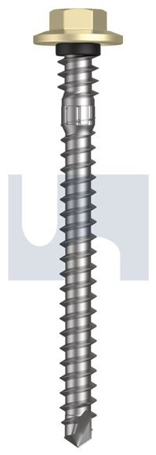 Vmax Self Drilling Screw Hex + Washer + Xgrip M6.2-11 X65 Sandbank (Straw) -Cl4