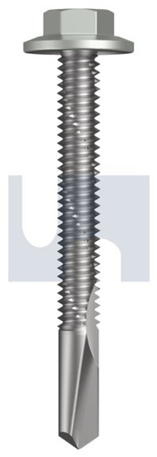 S500 Tiger Self Drilling Screw Flanged Hex Head #12-24 X50 Shale Grey (Gull Grey) -Cl4
