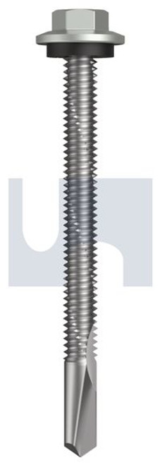 S500 Tiger Self Drilling Screw Hex Head + Washer #12-24 X65 Shale Grey (Gull Grey) -Cl4