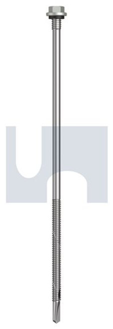 S500 Tiger Self Drilling Screw Hex + Washer + Xgrip #14-20 X200 Shale Grey (Gull Grey) -Cl4