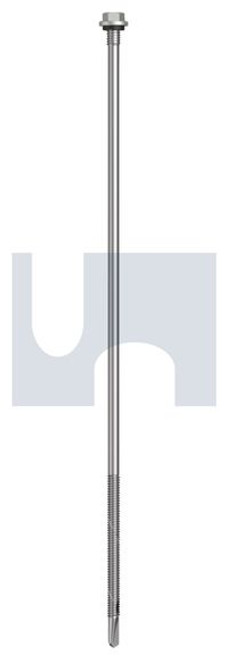 S500 Tiger Self Drilling Screw Hex + Washer + Xgrip #14-20 X300 Shale Grey (Gull Grey) -Cl4