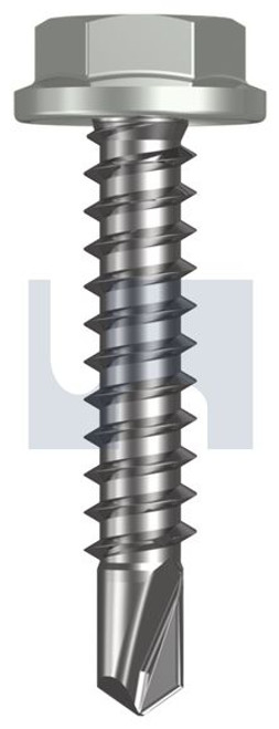 Metal Self Drilling Screw Flanged Hex Head #10-16 X25 Shale Grey (Gull Grey) -Cl4