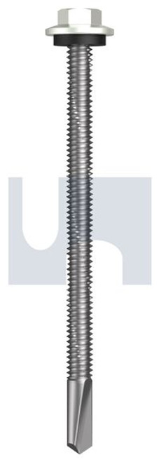 S500 Tiger Self Drilling Screw Hex Head + Washer #12-24 X85 Surfmist (Titania) -Cl4