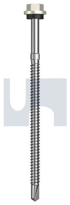 Metal Self Drilling Screw Hex Head + Washer #14-14 X115 Surfmist (Titania) -Cl4