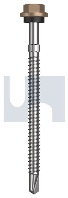 Metal Self Drilling Screw Hex Head + Washer #14-14 X90 Stone - Cl4