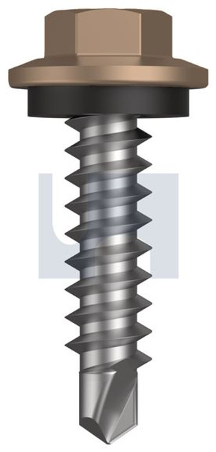 Vmax Self Drilling Screw Hex + Washer M6.2-13 X25 Stone - Cl4