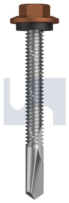 S500 Tiger Self Drilling Screw Hex Head + Washer #12-24 X50 Terrain - Cl4