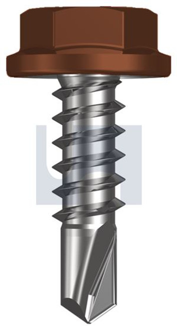 Metal Self Drilling Screw Flanged Hex Head #10-16 X16 Terrain - Cl4