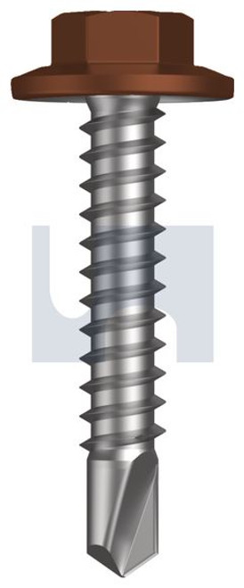 Metal Self Drilling Screw Flanged Hex Head #12-14 X30 Terrain - Cl4