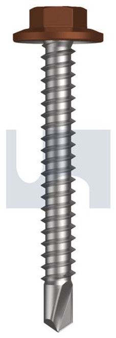 Metal Self Drilling Screw Flanged Hex Head #12-14 X45 Terrain - Cl4