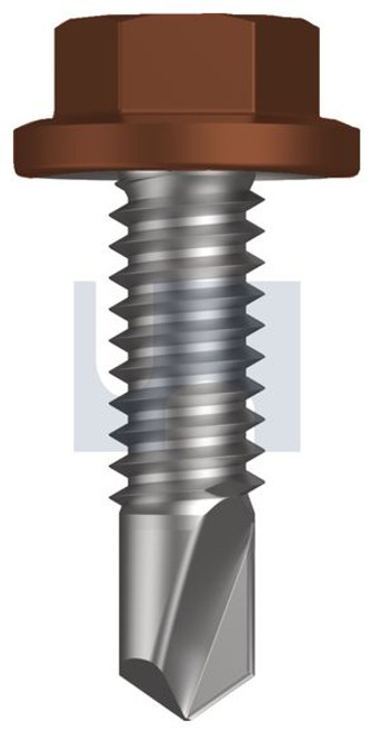 Metal Self Drilling Screw Flanged Hex Head  #14-20 X22 Terrain - Cl4